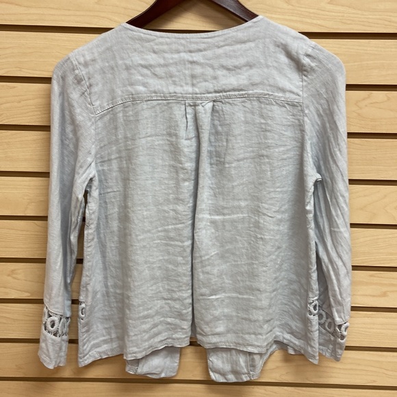 Carla Conti fashionable women linen top Size S made in Italy also have it in M - Picture 4 of 6